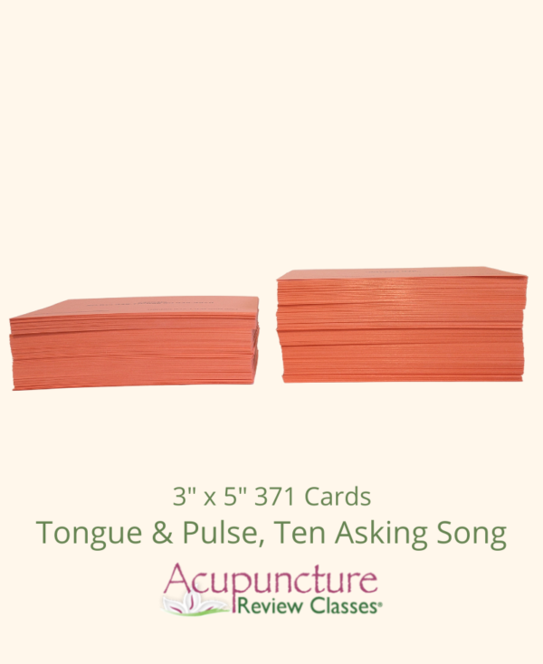 tongue pulse acupuncture flashcards review