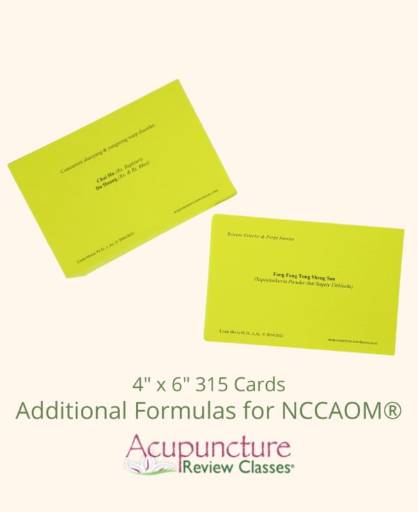 tcm flashcards NCCAOM formulas